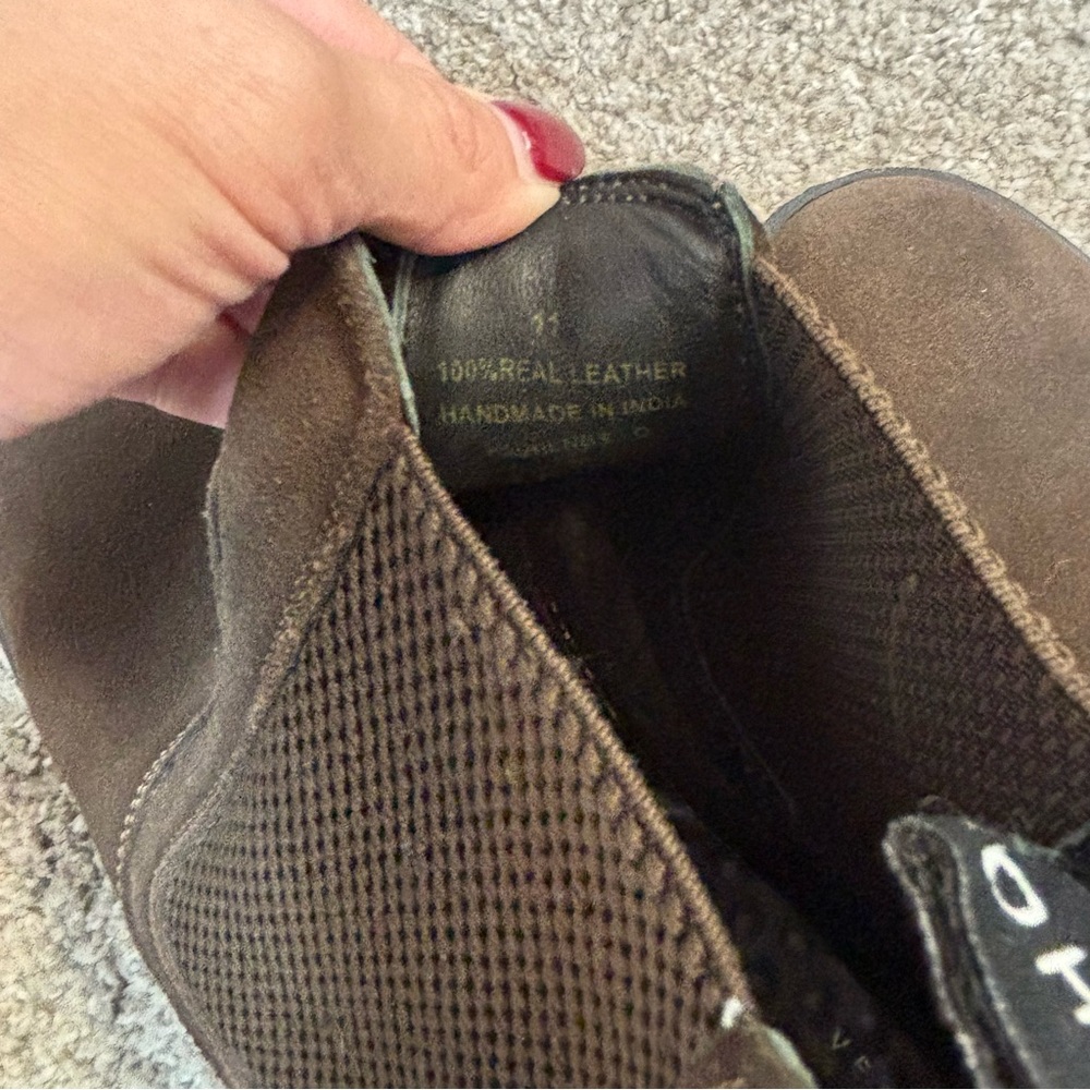 ANTHONY VEER Mens‎ Brown Hills Almond Toe Suede Leather Chelsea Boots 11 - Picture 5 of 5